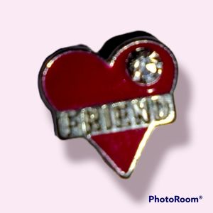 Red Friend Heart Floating Charm